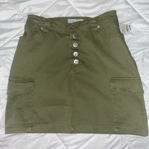 NEW!! Army green button up skirt